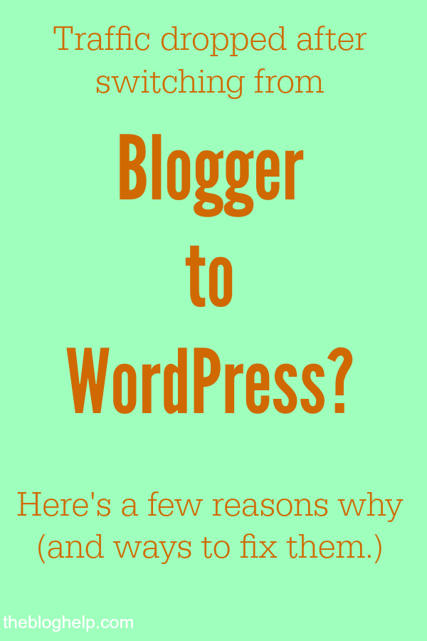 Did you recently switch from Blogger to WordPress and see a huge drop in stats? Here's a few reasons why that may have happened (and how to remedy it.) 